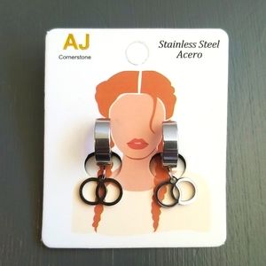 3 for $15 Stainless Steel Small Hoop Earrings